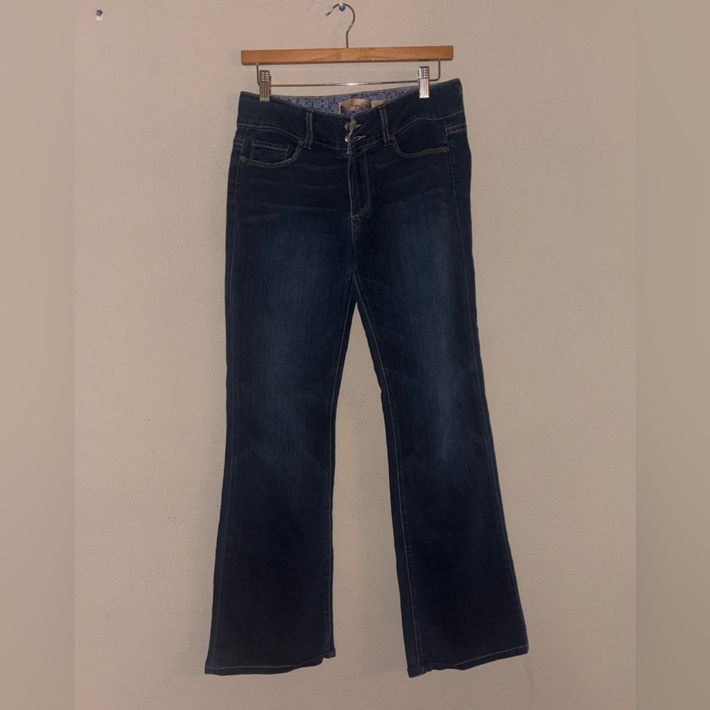 Paige Hidden Hills Jeans Womens 30 Dark Wash Bootcut Premium Denim Made USA